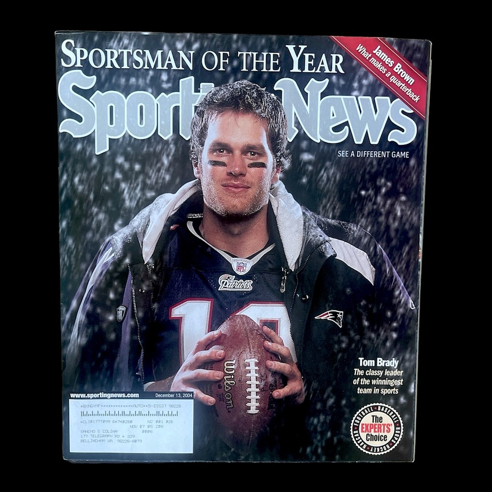 Sporting News TOM BRADY Sportsman of the Year Cover December 13, 2004 Magazine